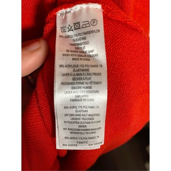 French Connection Women's Mars Red Cowl Neck Pullover Sweater Size XL - Picture 6 of 6